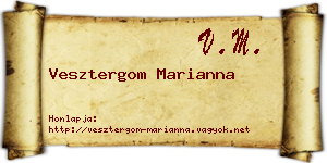 Vesztergom Marianna névjegykártya